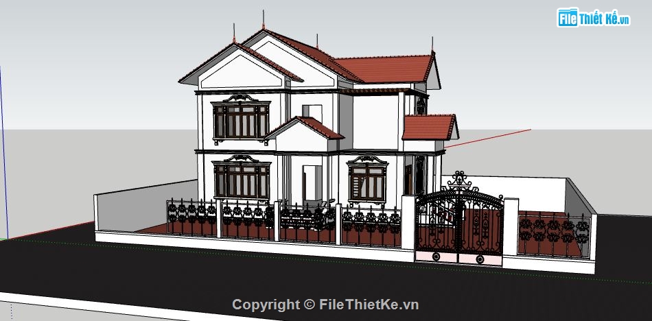 file sketchup biệt thự 2 tầng,File su Biệt thự 2 tầng,Biệt thự  2 tầng Sketchup,model biệt thự 2 tầng,model su biệt thự 2 tầng